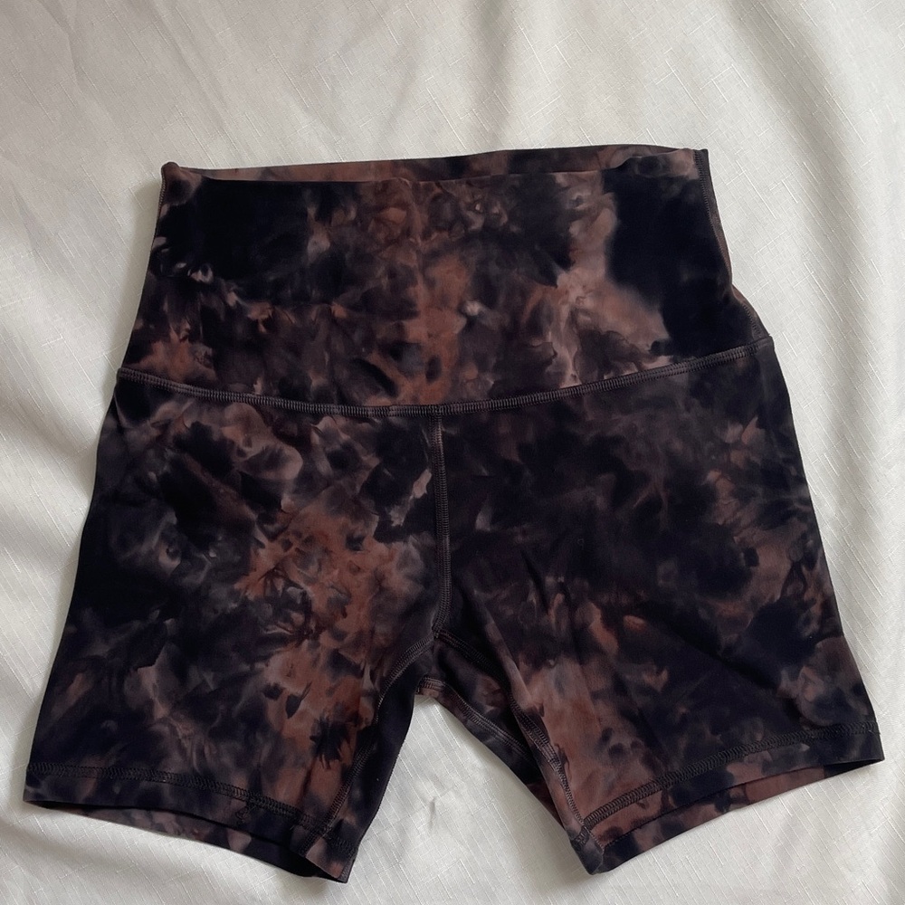 lululemon athletica Dark Tie-Dye Bike Shorts